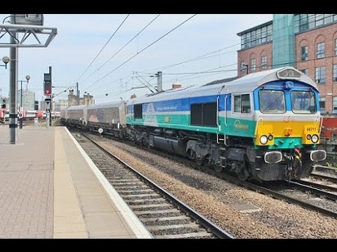 GBRf Class66 No. 66711 at Newcastle Central - N. Blyth to Drax Coal Train - 7th June 2016