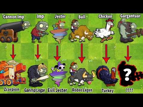 Pvz 2 Discovery - All Zombies Evolution NOOB - PRO 