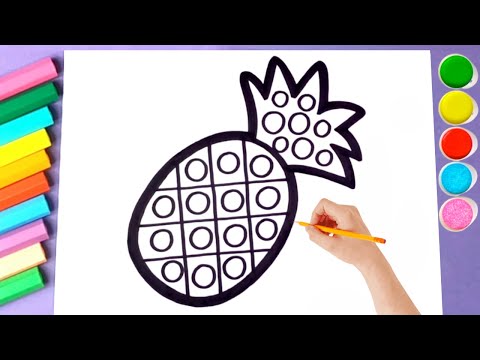 DIBUJOS Para DIBUJAR Simples PIÑA🎨 Diversión Para Pintar y Colorear | Cómo Dibujar Una Piña