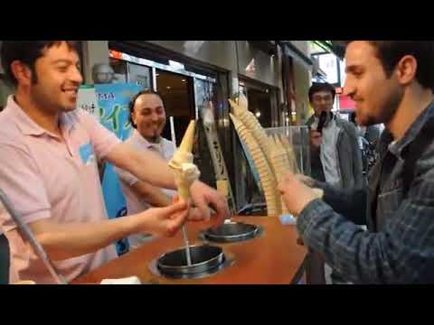 The 1st person who defeated the Turkish ice-cream man :)