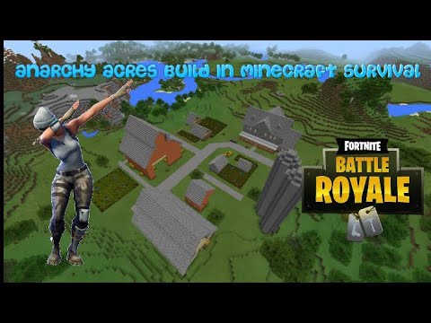 Insane Crossover: Minecraft Anarchy Acres in Fortnite! EPIC Tour!