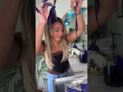 Purple Shampoo on Brown hair vs Blonde Hair #shorts #viral