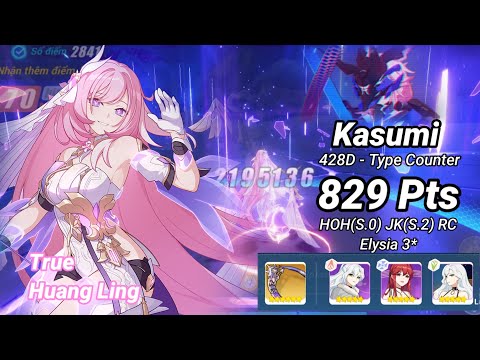 Redlotus D428: Kasumi (Type Counter) 829 Pts - HOH(S.0) JK(S.2) RC Elysia 3* | Honkai Impact 3