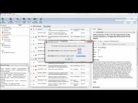 comment installer endnote dans word