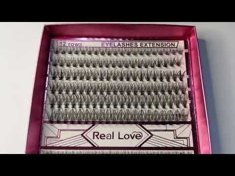 CARTELA DE CÍLIOS TUFINHOS MIX 30P E 40P 0.07D COM 240 TUFOS REAL LOVE