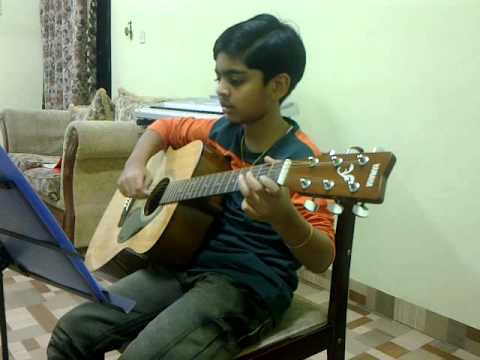 au clair de la lune by Stefano Shaju on guitar