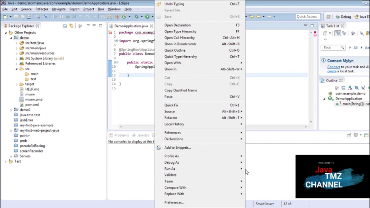 Java Eclipse error method not found in class : spring boot
