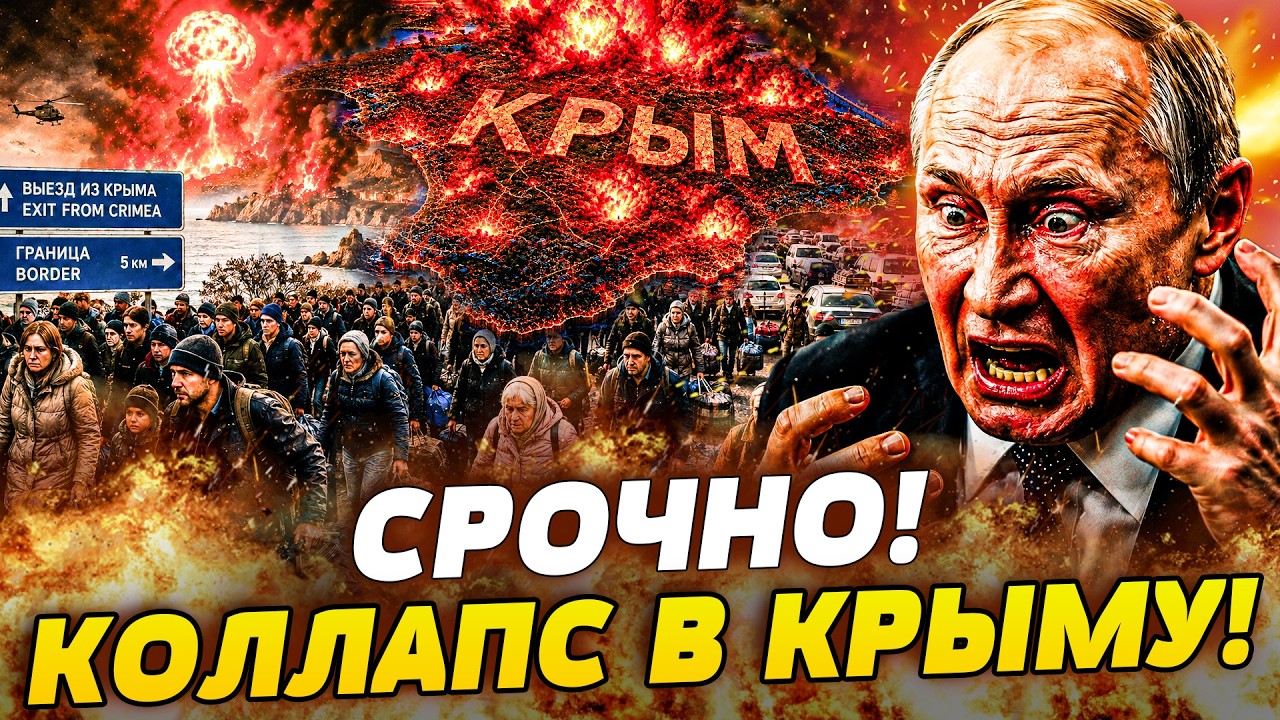 🚨СЛУЧИЛОСЬ! КОНЕЦ «РУССКОГО МИРА» В КРЫМУ! РОССИЯНЕ ТОЛПАМИ БЕГУТ С ПОЛУОСТ