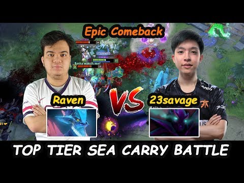 GeekFam.Raven [Leshrac] vs Fnatic.23savage [Spectre] Epic Comeback Dota 2 7.22 pro Gameplay