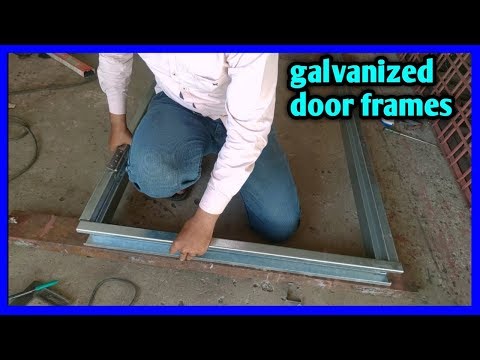 Metal door frame, hollow metal frame installation