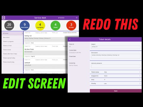 PowerApps: Rewriting the Service Desk (Edit Screen)