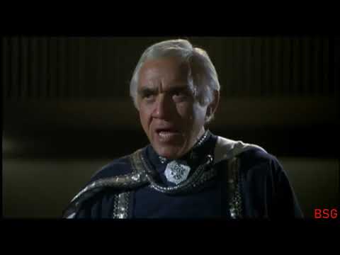 Battlestar Galactica (1978) scenes with Adama and Imperious Leader