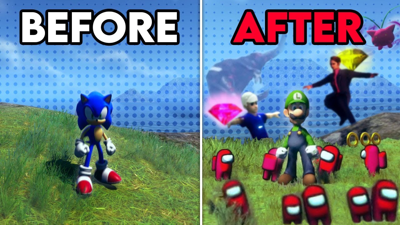Sonic Frontiers, but I put too many mods in it