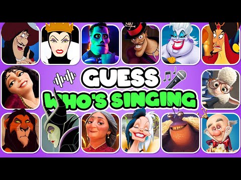 Guess The Disney Villain by Their Song & Voice 🎤🎙️🎶 | Ursula, Maleficent, Tamatoa, Yzma, Scar, Jafar