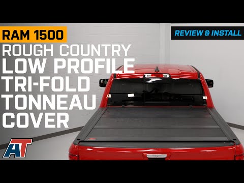 2019-2024 RAM 1500 Rough Country Low Profile Hard Tri-Fold Tonneau Cover Review & Install