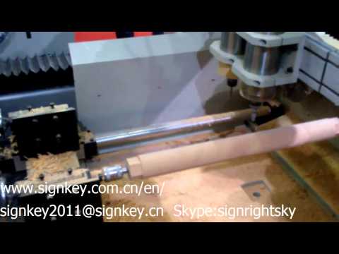 Spiral cutting on Cylinder by CNC Router