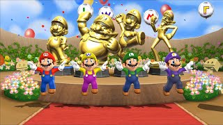 Mario Party 9  - Step It Up - Mario vs Wario vs Waluigi vs Toad (Master Difficulty)