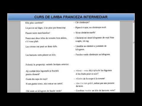 Curs de limba Franceza Intermediari (tema+vocabular) - Lectia 9