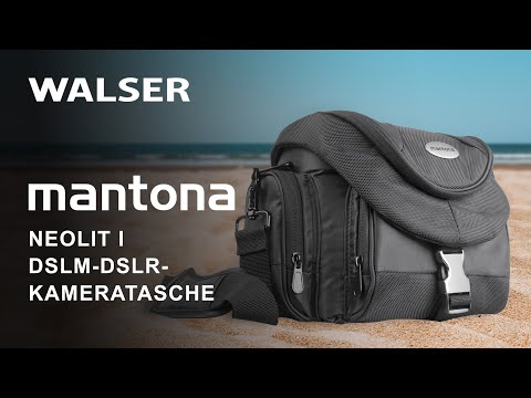 mantona Neolit Fototasche I – Kompakt, edel & perfekt für Ihre Kamera