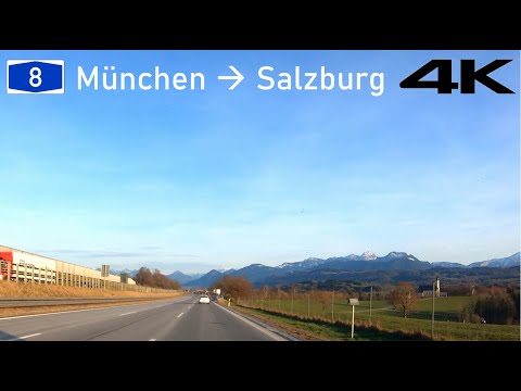 Driving A8 München - Salzburg: 4k, 5x Speed