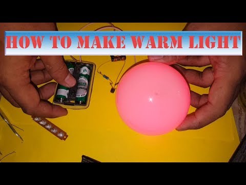 WOW! Looks So Cold Warm Light !, How to make Warm light Diy Idea Save Money  , Warm  LED lamp Video