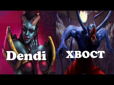 Dota 2 - Dendi plays Queen of pain Ft. XBOCT Night Stalker - Ranked Match Gameplay