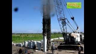 preview picture of video 'Link Belt Concrete Piling Progo River'