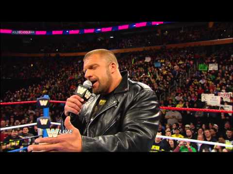 Triple H challenges Brock Lesnar to a match at WrestleMania 29: Raw, March 4, 2013