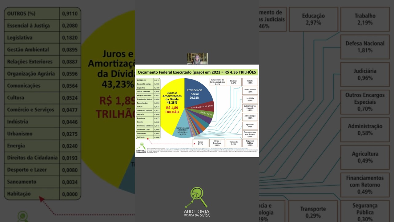 O gráfico de pizza da ACD escancara o privilégio do Sistema da Dívida no Brasil
