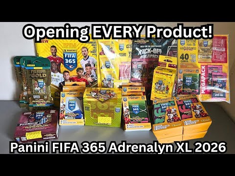 PANINI FIFA 365 ADRENALYN XL 2026 FULL BOX RIP! OPENING EVERY PRODUCT FOR THE COLLECTION!