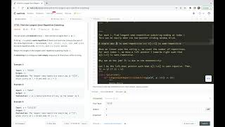 YouTube video 'leetcode 2730. Find the Longest Semi-Repetitive Substring - two-pointer sliding window'