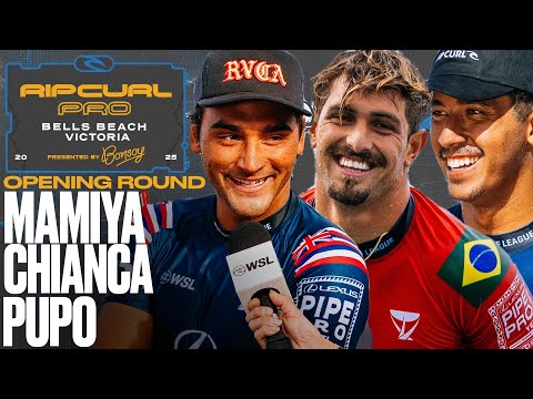 Mamiya, Chianca, S. Pupo | Rip Curl Pro Bells Beach pres by Bonsoy 2025 - Opening Round
