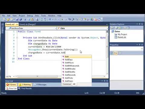Visual Basic Tutorial 88 Dates Part 3