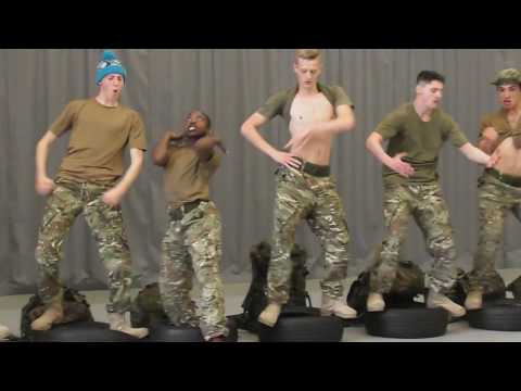 Rosie Kay's 10 Soldiers in rehearsal