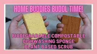 SHOPEE BIODEGRADABLE COMPOSTABLE DISHWASHING SPONGE PLANT BASED SCRUB ECO FRIENDLY HOME BUDDIES