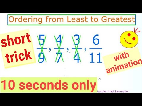 Ordering Fractions From Least to Greatest | How to Arrange Fractions in Ascending Order | Fractions