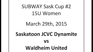 preview picture of video '15UW SUBWAY Sask Cup 2 JCVC Dynamite Waldheim United mar29 15'