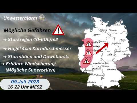Schwere Unwetter am Sonntag (09.07.2023)