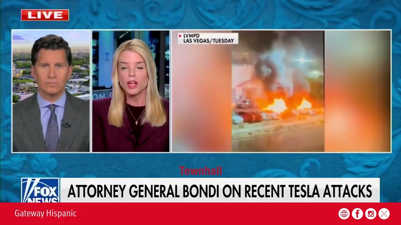 Pam Bondi on Tesla owners and sales centers being attacked
