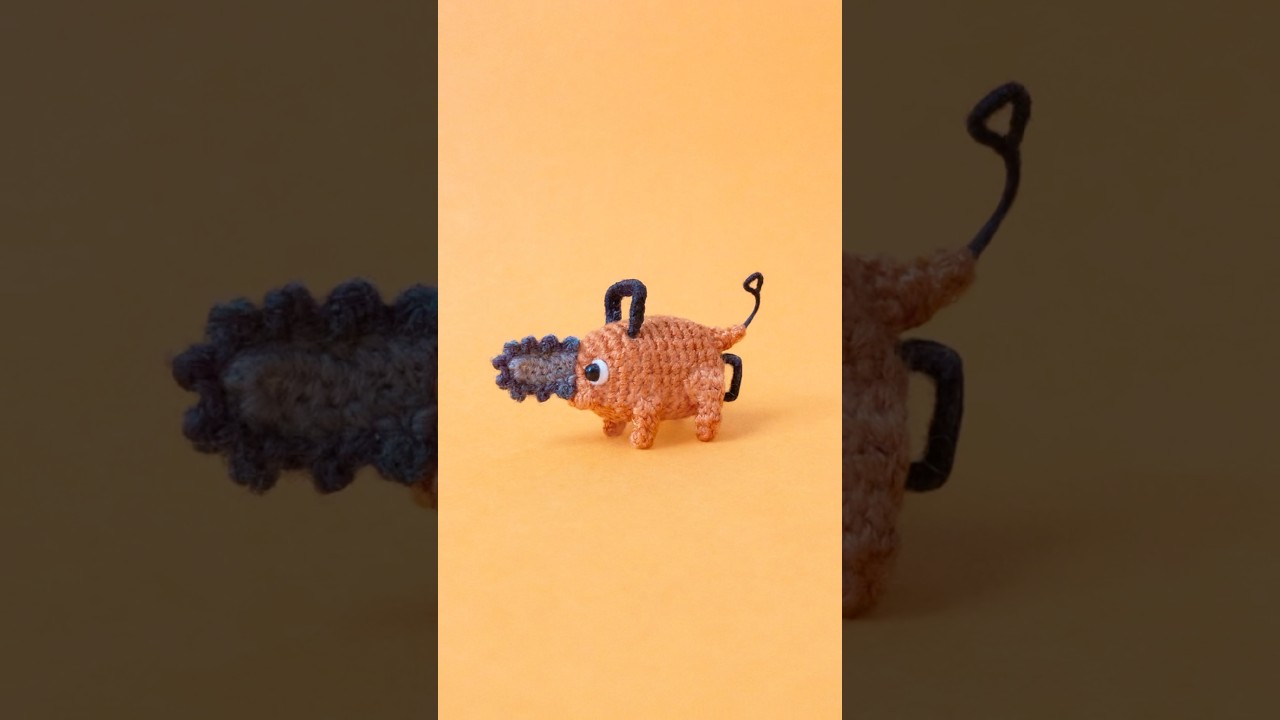 チェンソーマンのポチタを息抜きに編んでみた #あみぐるみ #かぎ編み #推し活#チェンソーマン #ポチタ #米津玄師#アニメ好きと繋がりたい #編み物好きと繋がりたい #編み物 #ハンドメイド