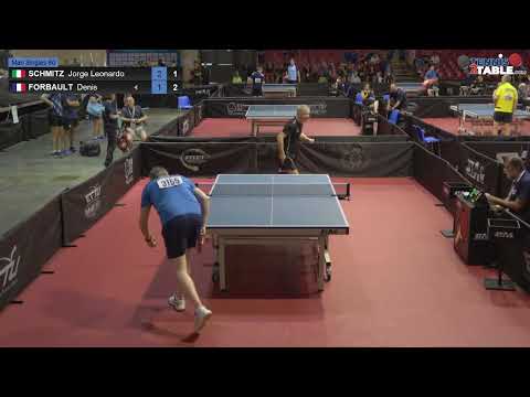SCHMITZ Jorge Leonardo vs FORBAULT Denis - Championnats d'Europe Vétérans 2022 tennis de table Rimin