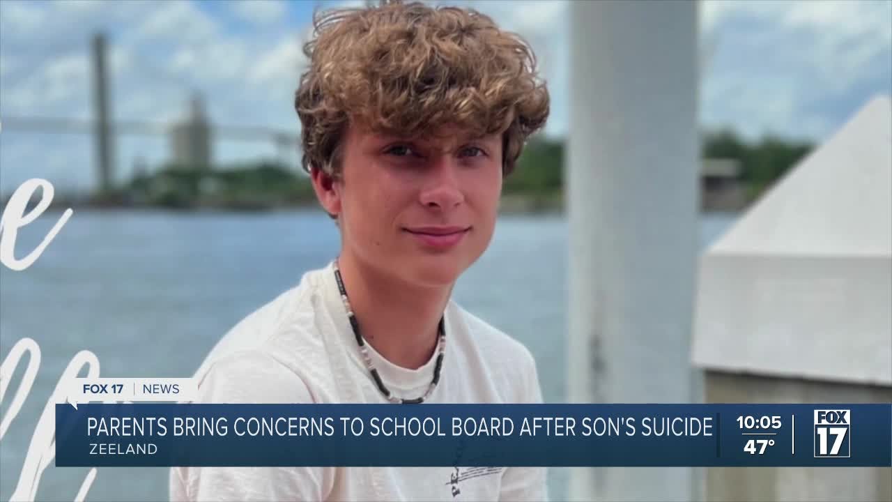 Parents bring concerns to school board after son's suicide