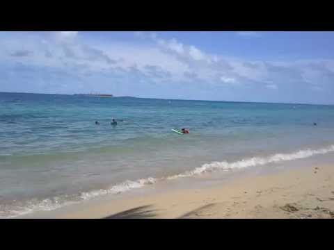 Nouvelle Calédonie: Plage de L'Anse Vata Février 2015 38c à l'ombre