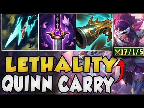 CRAZY LETHALITY QUINN CARRY WITH THIS OP BUILD! (DOMINATE SOLO QUEUE) - League of Legends