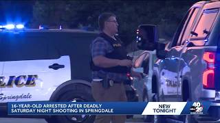 16-year-old arrested after deadly Saturday night shooting in Springdale