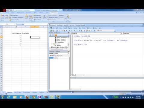 Excel VBA lesson 2.1 - Creating a function