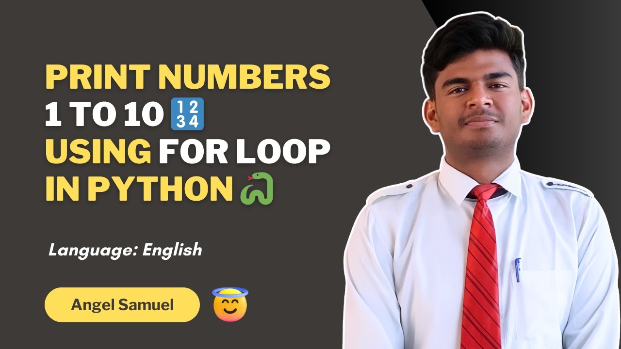 Python Program to Print Numbers from 1 to 10 Using For Loop | Beginner Tutorial 2025