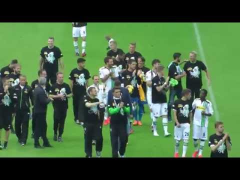 Borussiapark   Saisonende 23 05 2015 Spieler bedanken sich