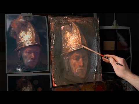 How to Paint Gold |  Rembrandt Oil Painting Copy