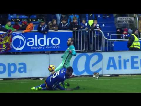 Aleix Vidal Ankle Injury   Deportivo Alaves vs Barcelona 0 6   La Liga 11 02 2017